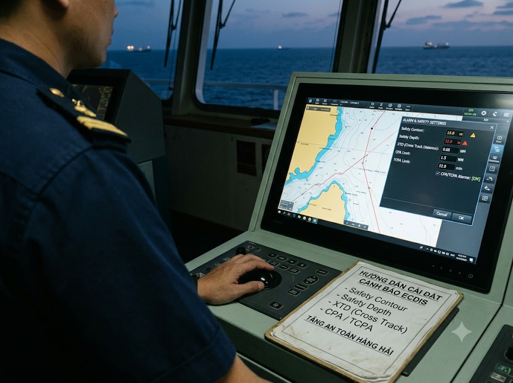 cài đặt cảnh báo ECDIS