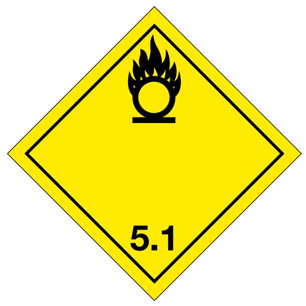 Dangerous Goods 5.1 Oxidizer Products Labels – ClassyMoose®