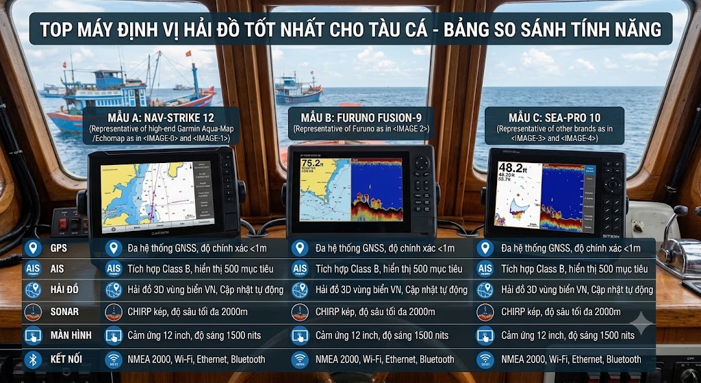top máy định vị hải đồ