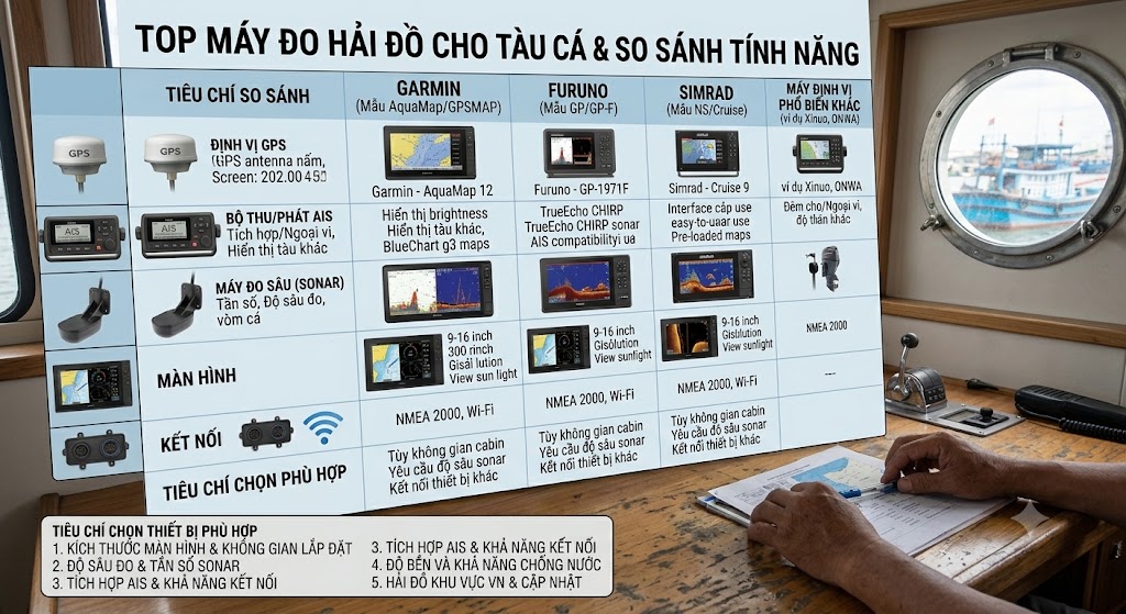 top máy đo hải đồ
